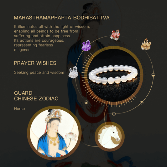 สร้อยข้อมือคาลเซโดนีสีขาว ความแข็งแกร่งและความใส มหาสถาปัตตะ